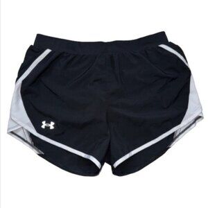Under Armour Black with White Simple Athletic Shorts